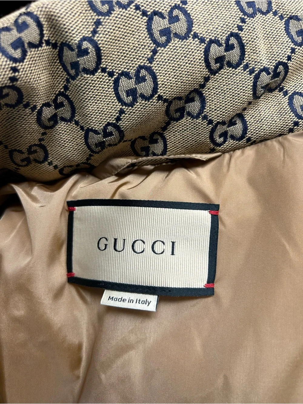Gucci Gg Canvas Goose Down Jacket